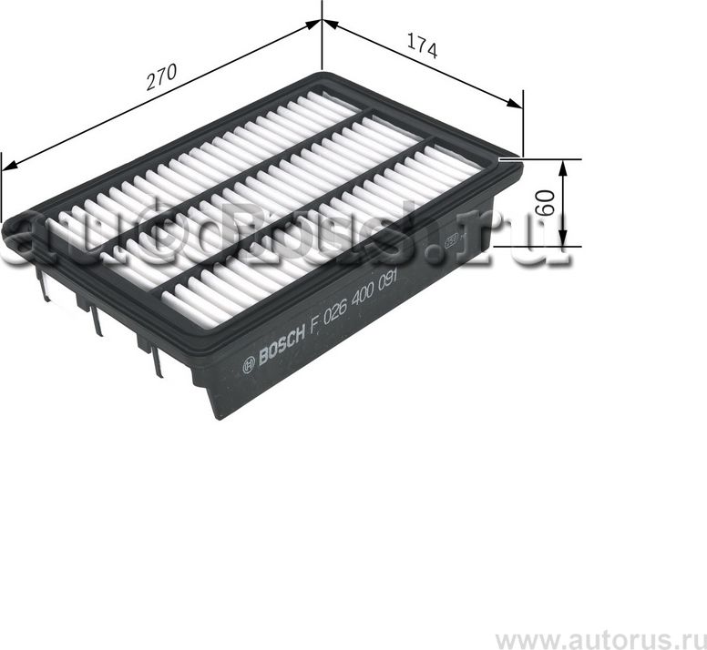 Фильтр воздушный (Bosch). Артикул F026400091
