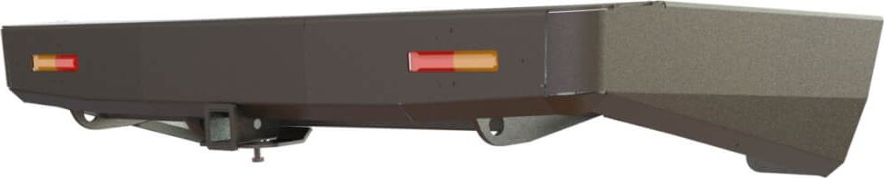 Бампер силовой STC задний для Mitsubishi Pajero Sport II 2008-2015 с квадратом под фаркоп и дублирующими фонарями. Артикул STC-MPS2-BR-L1 