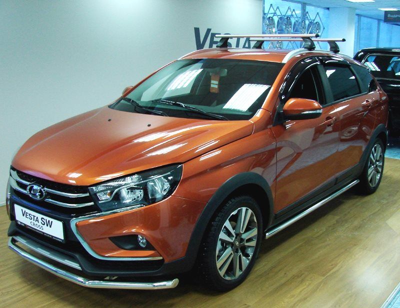 Дефлекторы SIM для окон Lada Vesta SW Cross 2017-2026. Артикул SVAZVESW1732