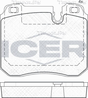 Тормозные колодки Icer. Артикул 181625