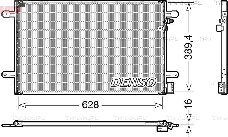 Радиатор кондиционера (конденсатор) Denso для Audi A6 allroad II (C6) 2006-2011. Артикул DCN02037