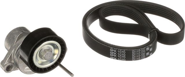 Приводной ремень поликлиновой с роликами (комплект) Gates Micro-V® Kit для Citroen C2 2007-2010. Артикул K016PK1070