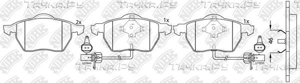 Тормозные колодки NiBK передние для Volvo C70 I 1997-2005. Артикул PN0188W