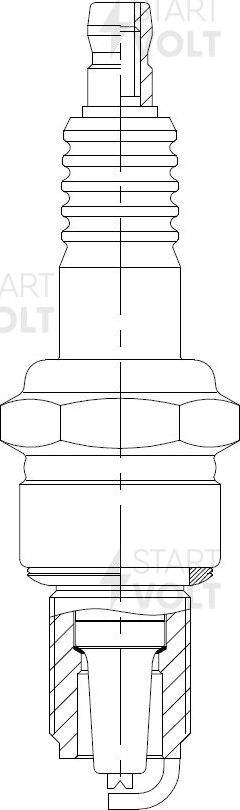 Свеча зажигания StartVOLT для Mitsubishi Galant VII 1992-1996. Артикул VSP 0002A