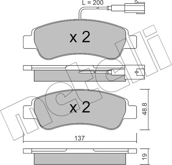 Тормозные колодки Metelli. Артикул 22-0710-1