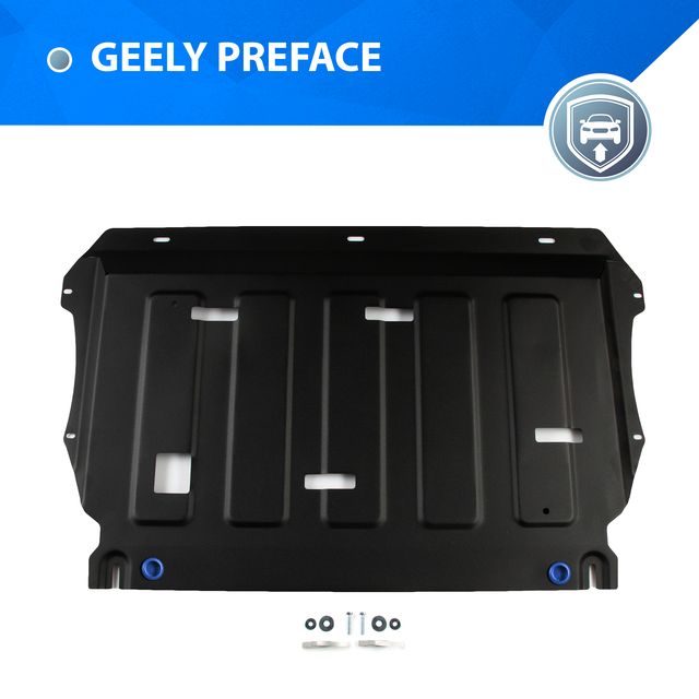 Защита стальная Rival для картера Geely Preface I поколение рестайлинг РКПП FWD 2024-2026. Артикул 111.1944.1