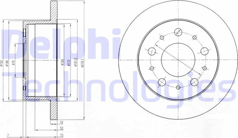 Тормозной диск Delphi. Артикул BG4099
