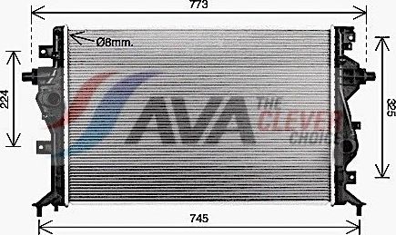 Радиатор охлаждения двигателя AVA ** CLEVER FIT ** для Kia XCeed I 2019-2026. Артикул KA2331