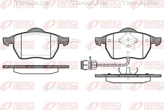 Тормозные колодки Remsa передние для Volkswagen Passat B3 1991-1997. Артикул 0390.02