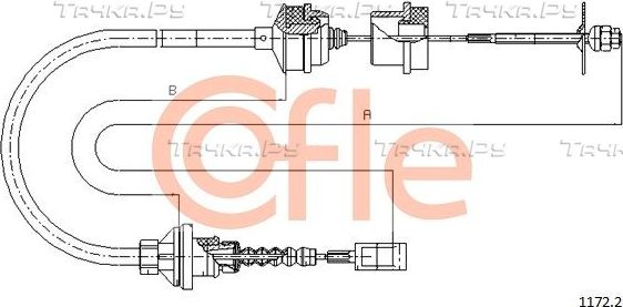 Трос сцепления Cofle для Peugeot Boxer II (244) 2002-2006. Артикул 92.1172.2