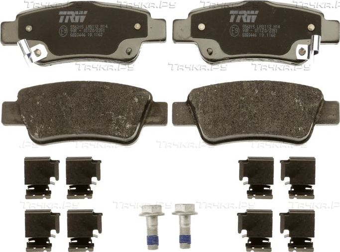 Тормозные колодки TRW COTEC задние для Honda CR-V IV 2012-2012. Артикул GDB3446