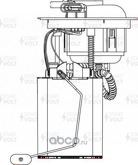 Бензонасос (топливный насос) StartVOLT для Chery Tiggo 4 I 2017-2026. Артикул SFM 3019