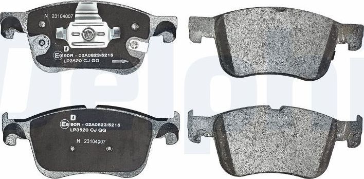 Тормозные колодки Delphi (Low-Metallic). Артикул LP3520