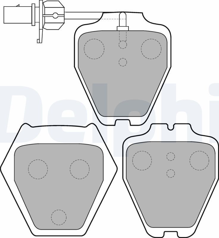 Тормозные колодки Delphi (Low-Metallic). Артикул LP1703