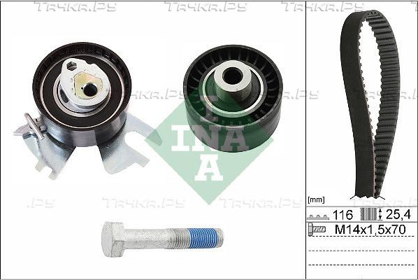 Ремень ГРМ с роликами (комплект) Ina для Peugeot 508 I 2010-2018. Артикул 530 0449 10