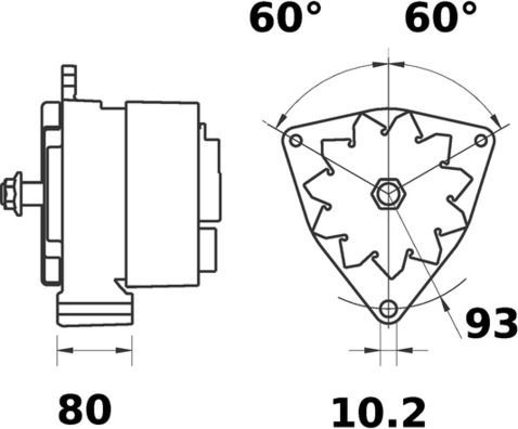 Генератор Mahle для DAF CF 85 2001-2013. Артикул MG 493
