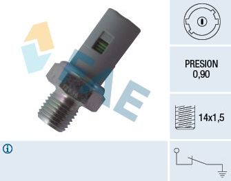 Датчик давления масла FAE для Nissan Kubistar X76 2003-2026. Артикул 12635