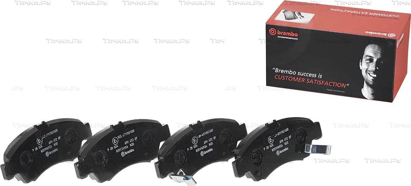 Тормозные колодки Brembo PRIME LINE передние для Honda Fit II 2007-2014. Артикул P 28 024