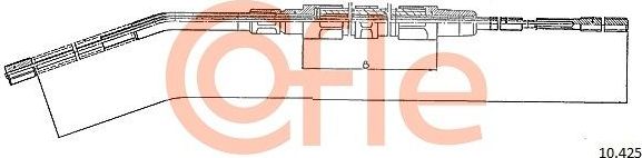 Трос ручника (тросик ручного тормоза) Cofle. Артикул 10.425