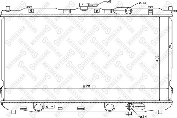 Радиатор охлаждения двигателя Stellox. Артикул 10-26488-SX