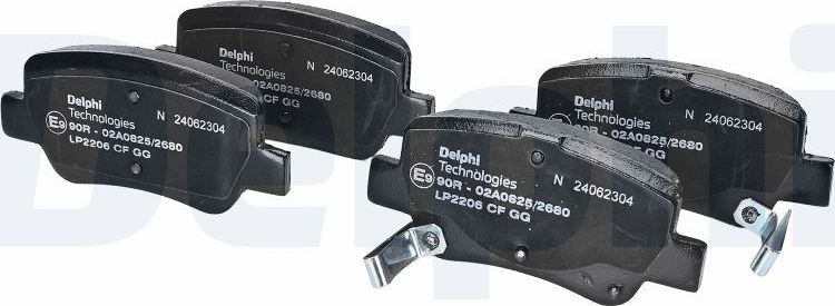 Тормозные колодки Delphi (Low-Metallic). Артикул LP2206
