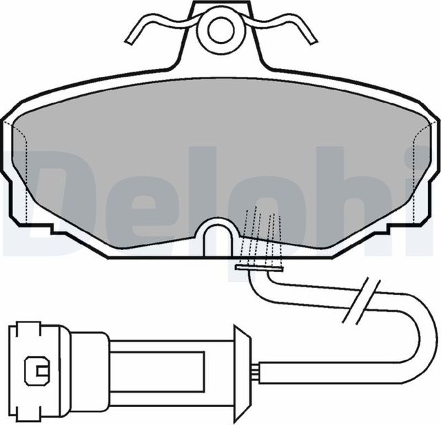 Тормозные колодки Delphi (органический) задние для Ford Scorpio I 1985-1994. Артикул LP557