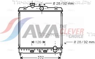 Радиатор охлаждения двигателя AVA ** CLEVER FIT ** для Honda HR-V I 1999-2006. Артикул HD2121