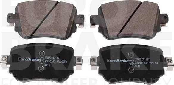 Тормозные колодки Eurobrake. Артикул 55022247117
