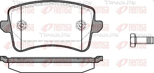 Тормозные колодки Remsa задние для Audi SQ5 I (8R) 2012-2017. Артикул 1343.00