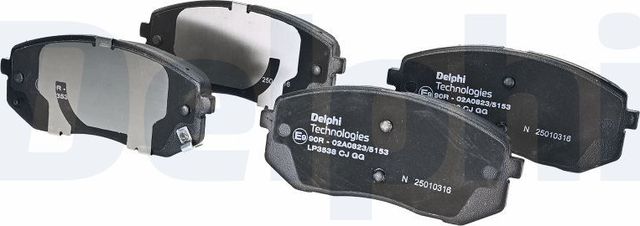 Тормозные колодки Delphi (Low-Metallic). Артикул LP3538