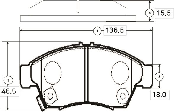 Тормозные колодки CTR передние для Suzuki Liana I 2001-2008. Артикул GK0943