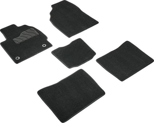 Коврики Seintex ворсовые для салона Toyota Prius III (XW30) 2009-2015 ЧЕРНЫЕ. Артикул 96089