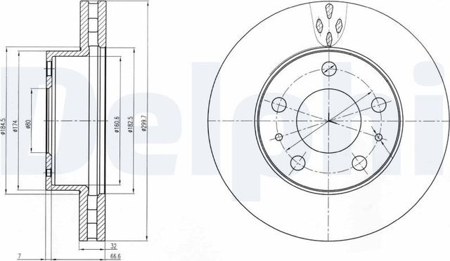 Тормозной диск Delphi. Артикул BG4060