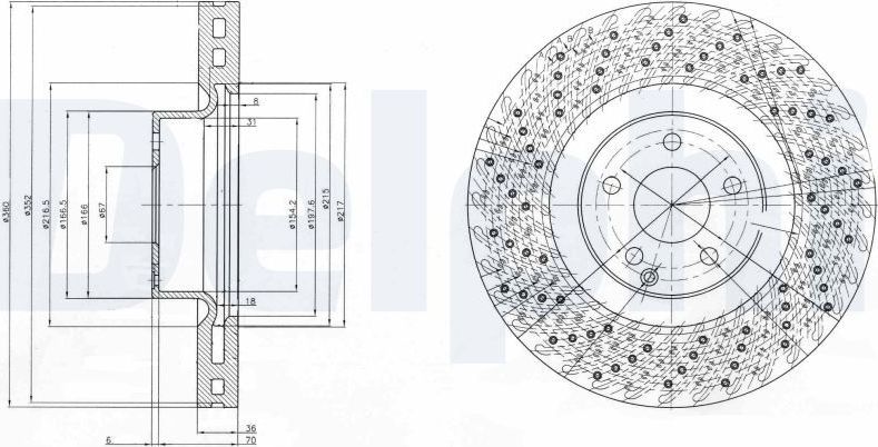 Тормозной диск Delphi. Артикул BG9879
