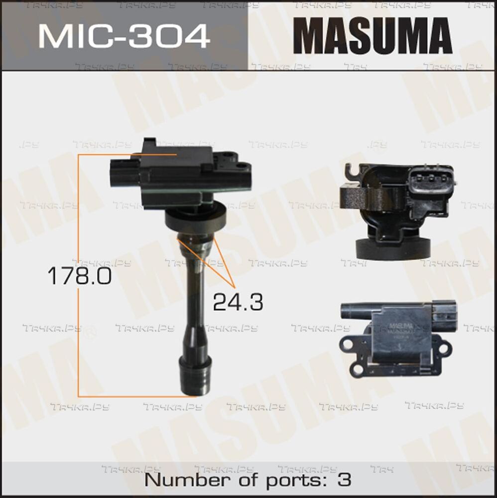 Катушка зажигания Masuma для Mitsubishi Space Wagon III 1998-2004. Артикул MIC-304