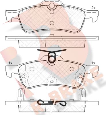 Тормозные колодки R Brake. Артикул RB2101