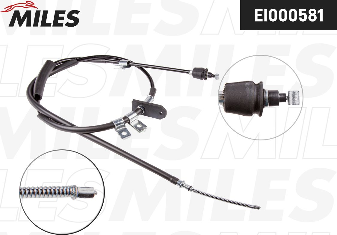Трос ручника (тросик ручного тормоза) Miles. Артикул EI000581