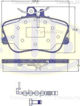 Тормозные колодки G.U.D.. Артикул GBP044502