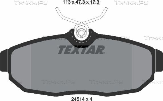 Тормозные колодки Textar. Артикул 2451401