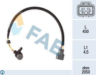 Датчик положения коленвала FAE для Honda Civic VI 1995-2001. Артикул 79419