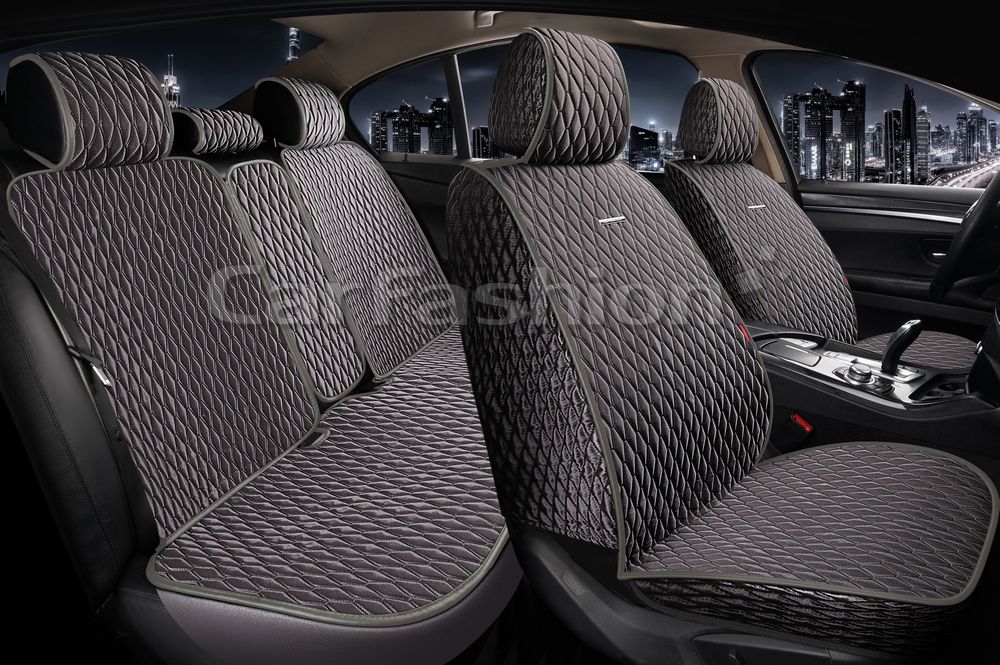 Накидки универсальные CarFashion Iceberg Plus для авто, цвет Серый/Серый/Темно-серый. Артикул 22714