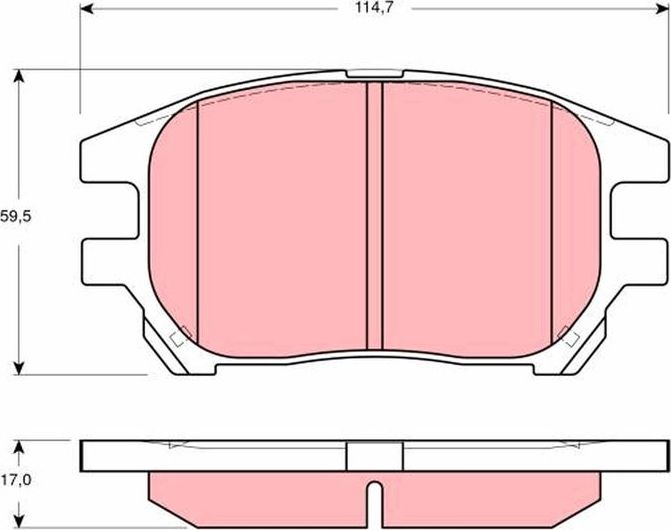 Тормозные колодки TRW. Артикул GDB3379