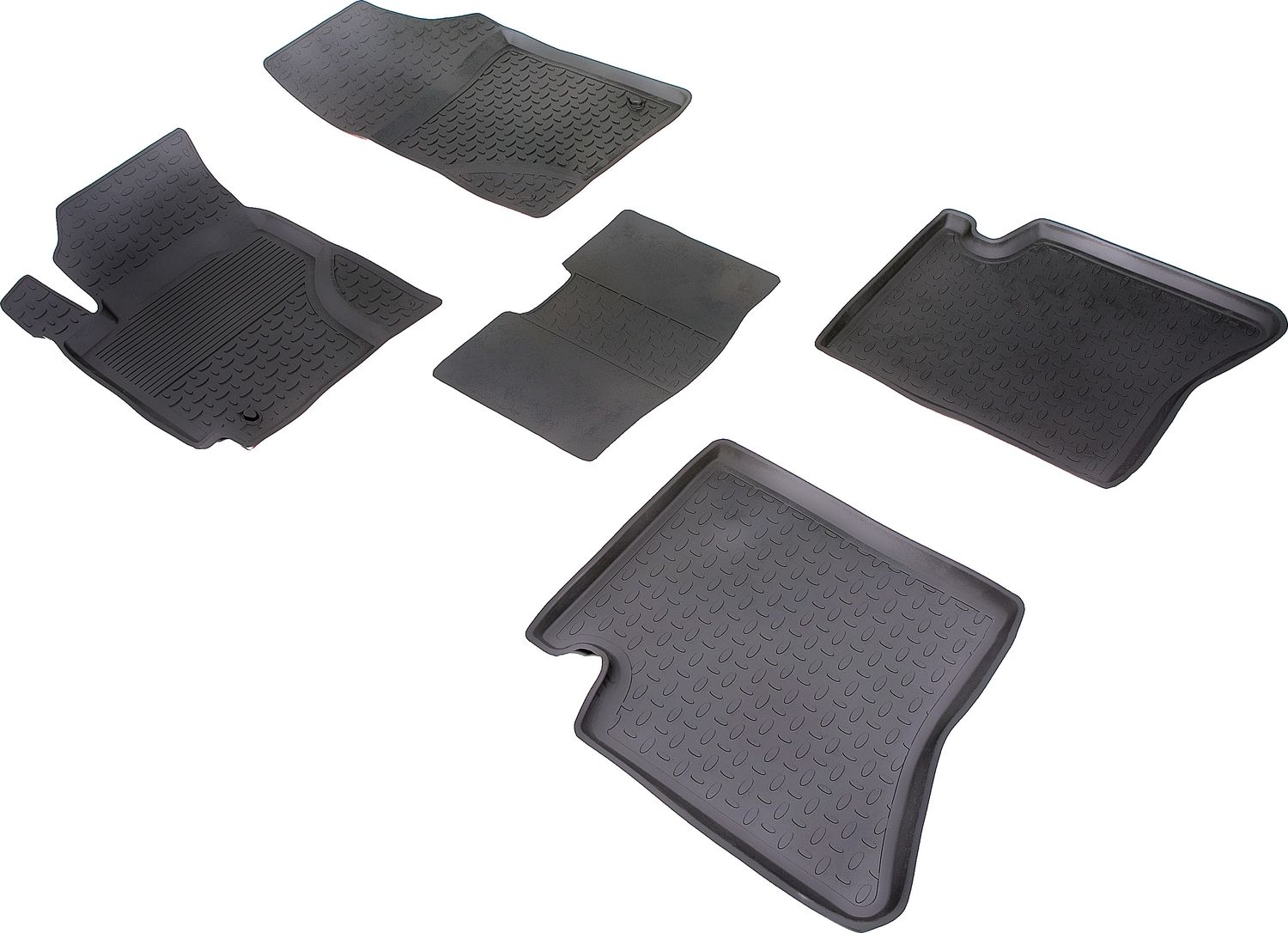 Коврики резиновые Seintex с высоким бортиком для салона Geely MK 2008-2026. Артикул 85286