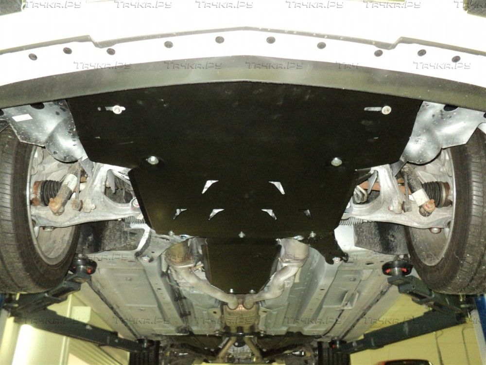 Защита алюминиевая АВС-Дизайн для картера и КПП Cadillac CTS II 2007-2013. Артикул 04.06ABC