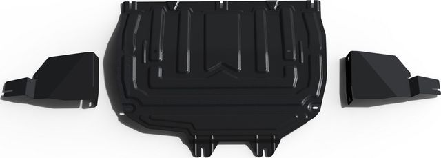 Защита АвтоБроня для картера, КПП, пыльников левого и правого (увеличенная) Exeed LX 2022-2026. Артикул 111.00921.2