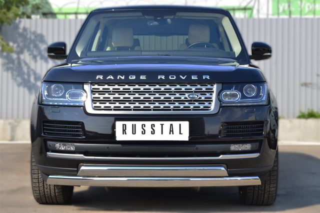Защита RusStal переднего бампера 75х42 (дуга) 75х42 (дуга) для Land Rover Range Rover Vogue IV 2013-2026. Артикул LRV-001440