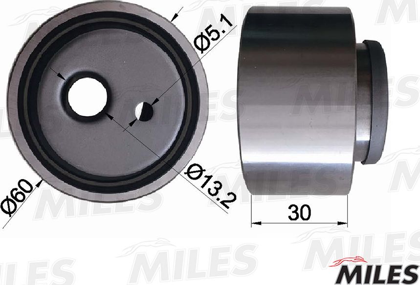 Натяжной ролик (натяжитель) ремня ГРМ Miles. Артикул AG01004