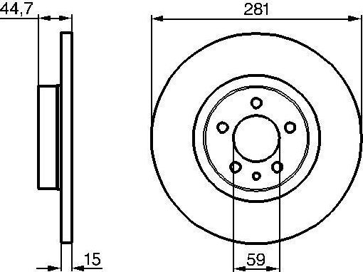 Тормозной диск Bosch передний для Alfa Romeo 156 I 1997-2001. Артикул 0 986 478 668