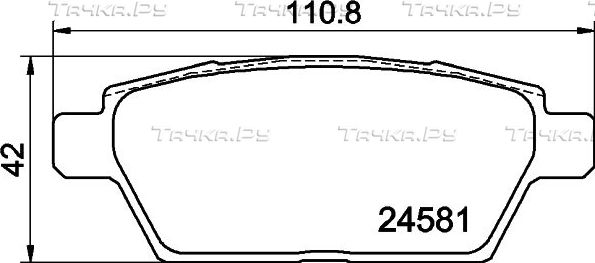 Тормозные колодки Nisshinbo задние для Mazda 6 I (GG) 2002-2008. Артикул NP5026