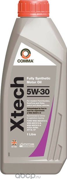 МАСЛО МОТОРНОЕ СИНТ. XTECH 5W30, 1Л. (Comma) Comma. Артикул XTC1L